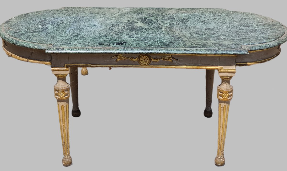 Salotto veneto laccato e dorato in foglia oro, fine XVIII secolo-photo-1