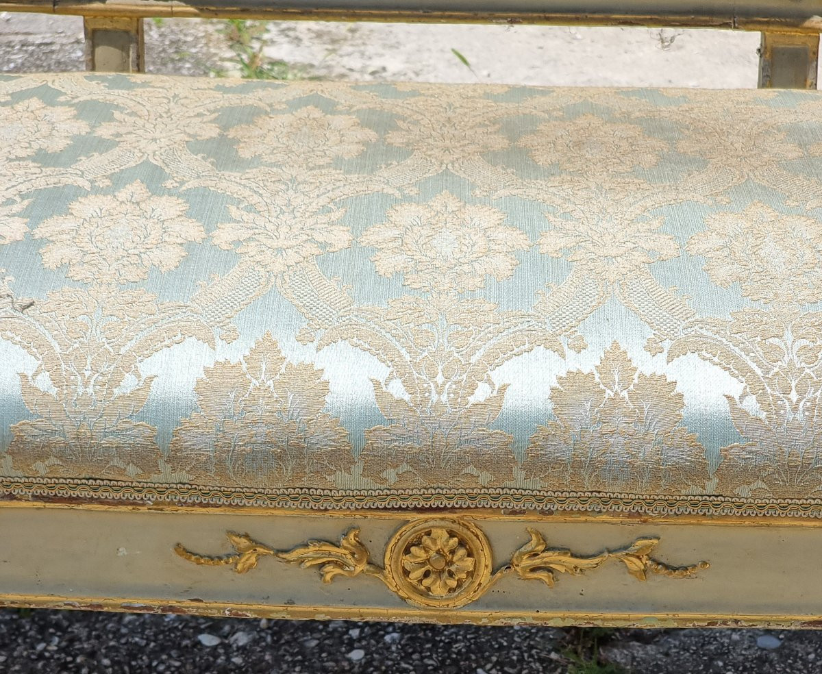 Salotto veneto laccato e dorato in foglia oro, fine XVIII secolo-photo-3
