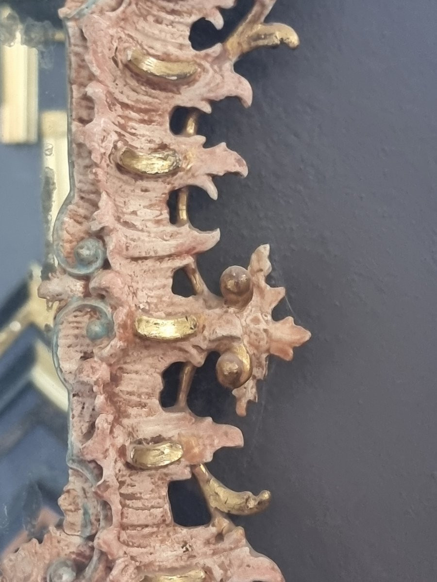 Specchiera veneziana intagliata, laccata e dorata - Seconda metà del XIX secolo-photo-7
