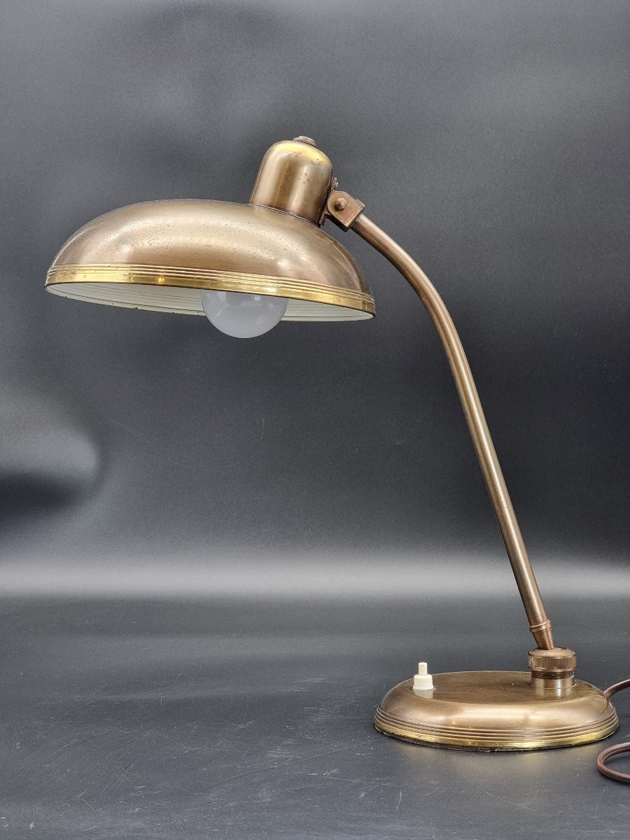 Lampada da tavolo ministeriale attribuita a Giovanni Michelucci per Lariolux – Italia, anni '40-photo-2