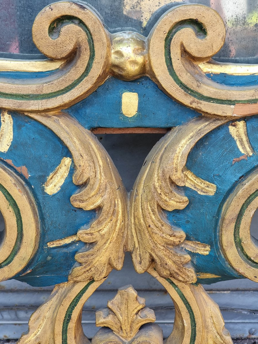 Grande fregio veneto intagliato e dorato, XVIII secolo-photo-1