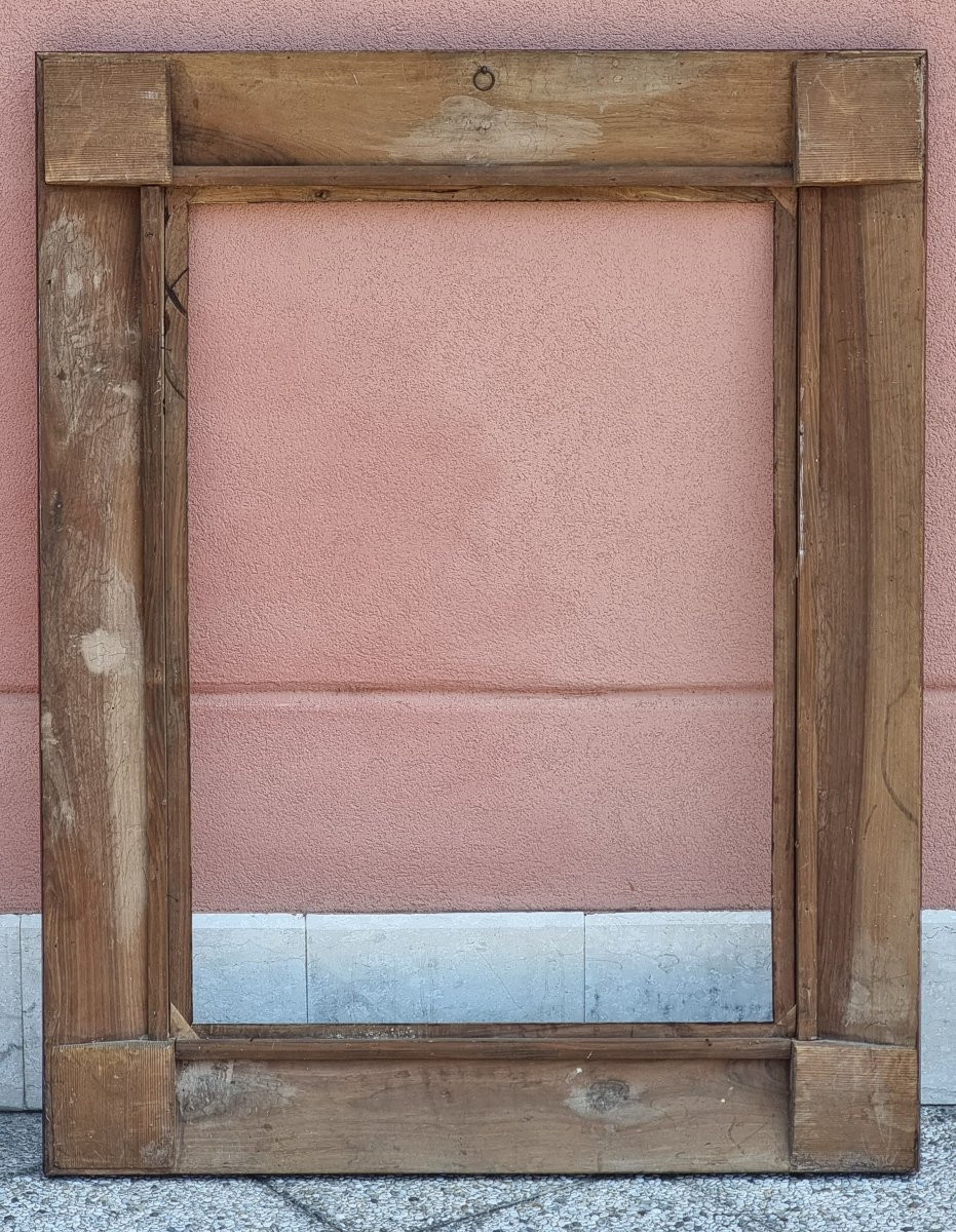 Coppia di cornici Liberty / Art Nouveau in noce intagliato – Inizio XX secolo-photo-8