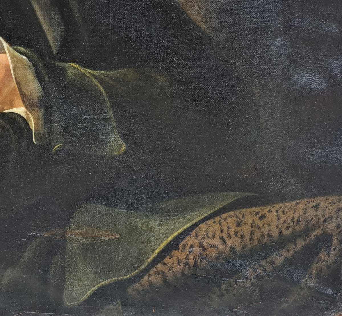 Ritratto di gentiluomo – Fine XIX secolo, forte espressività, da restaurare-photo-3