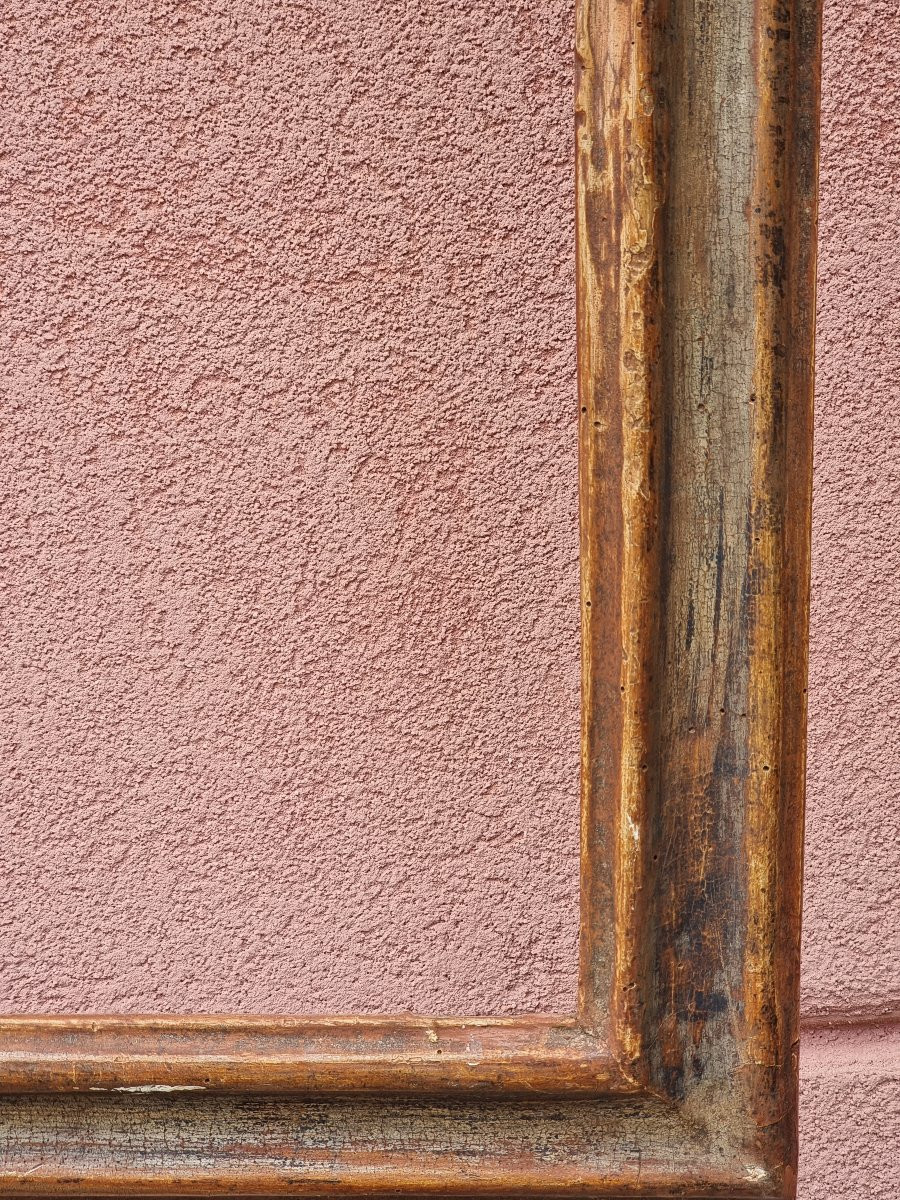 Coppia di cornici emiliane in legno argentato, prima metà del Settecento-photo-1