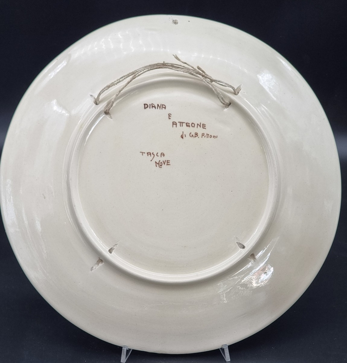 Coppia di piatti in ceramica a graffito, Alessio Tasca, Nove, anni 1950-photo-2