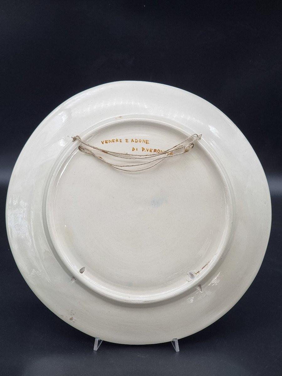 Coppia di piatti in ceramica a graffito, Alessio Tasca, Nove, anni 1950-photo-2