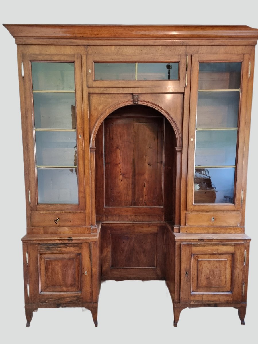 Libreria “a ponte” in noce massiccio – Veneto, primi decenni del XIX secolo-photo-2