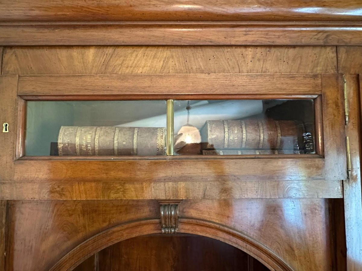 Libreria “a ponte” in noce massiccio – Veneto, primi decenni del XIX secolo-photo-4