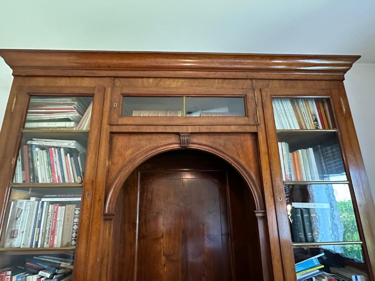 Libreria “a ponte” in noce massiccio – Veneto, primi decenni del XIX secolo-photo-2