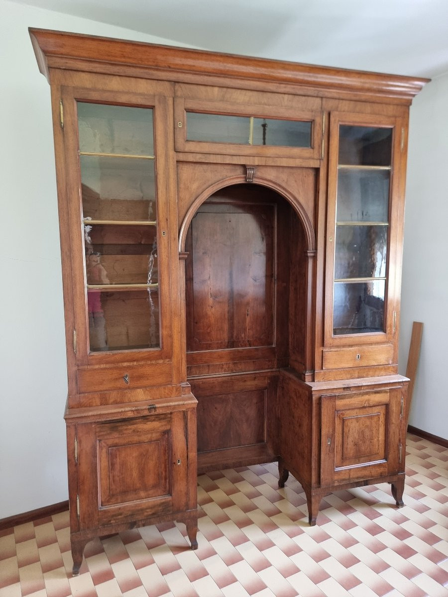 Libreria “a ponte” in noce massiccio – Veneto, primi decenni del XIX secolo-photo-4