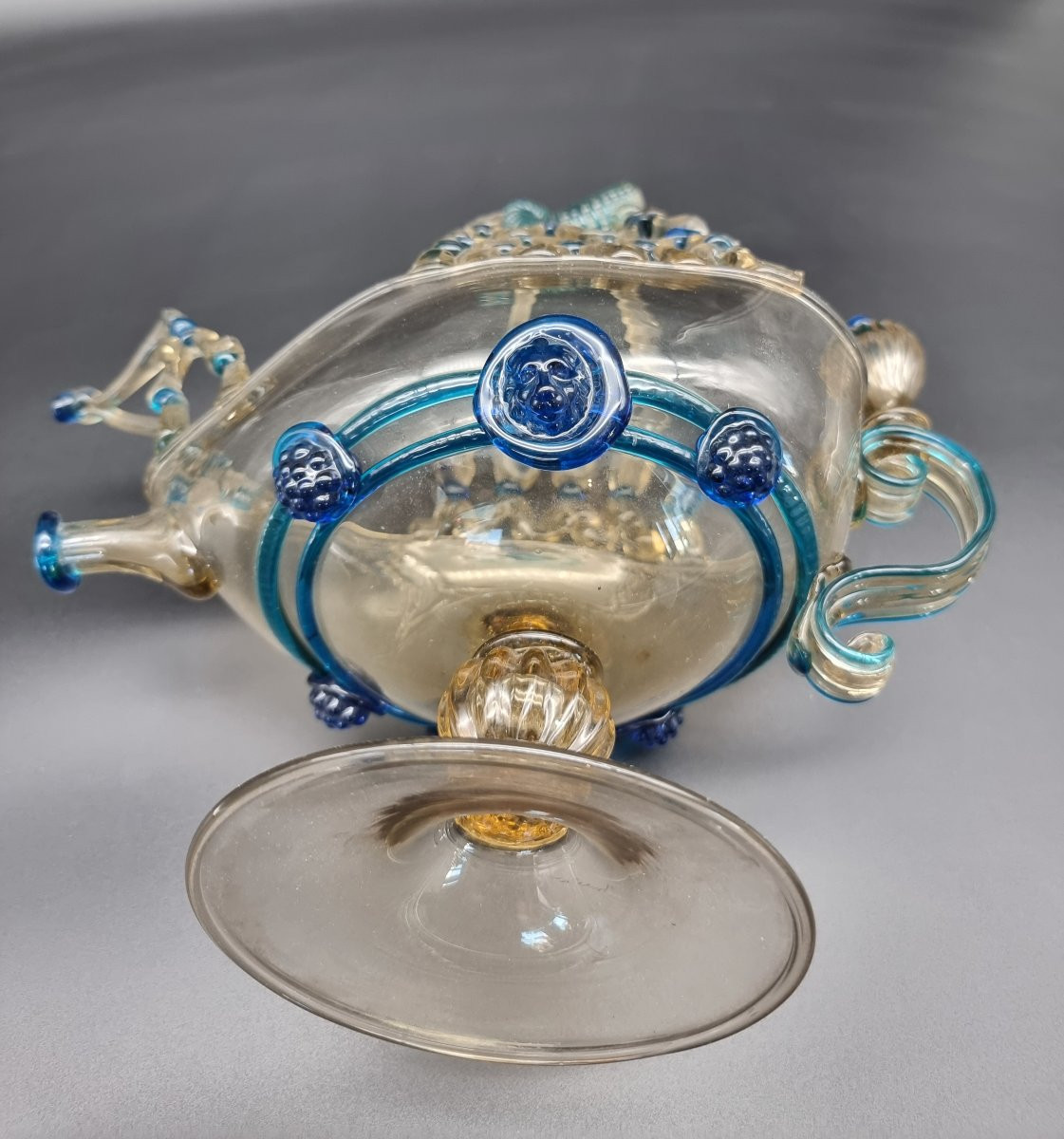 Aquamanile veneziano a forma di veliero in vetro di Murano – fine XIX secolo-photo-3