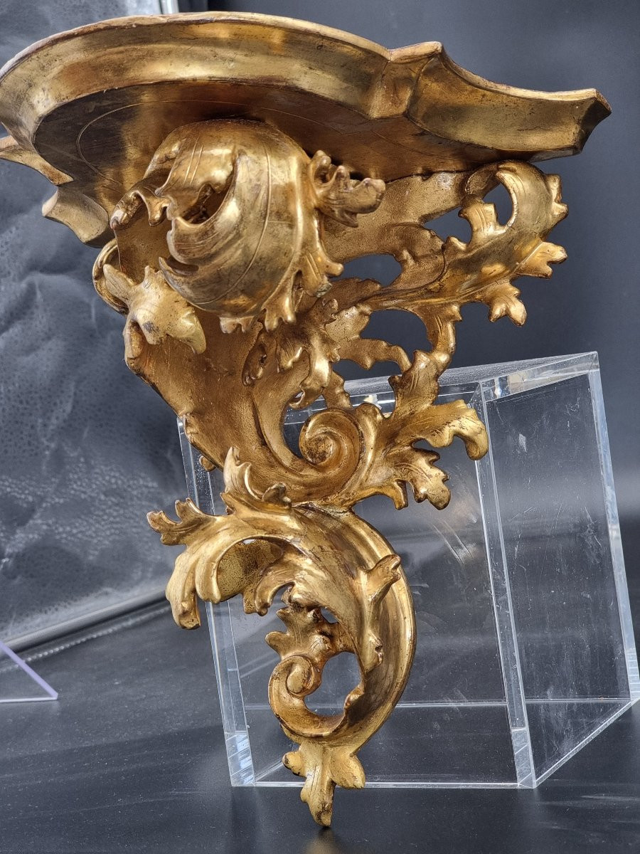 Mensola intagliata in legno dorato – Firenze, metà XIX secolo-photo-3