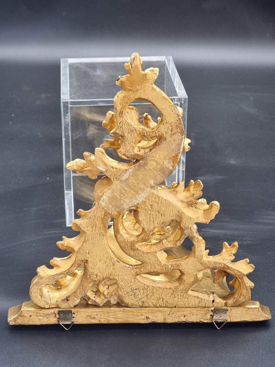 Mensola intagliata in legno dorato – Firenze, metà XIX secolo-photo-2