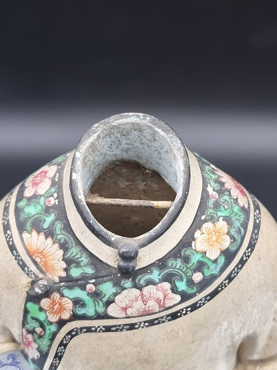 Coppia di statuette cinesi in terracotta dipinta – Cina meridionale, fine XIX secolo-photo-4