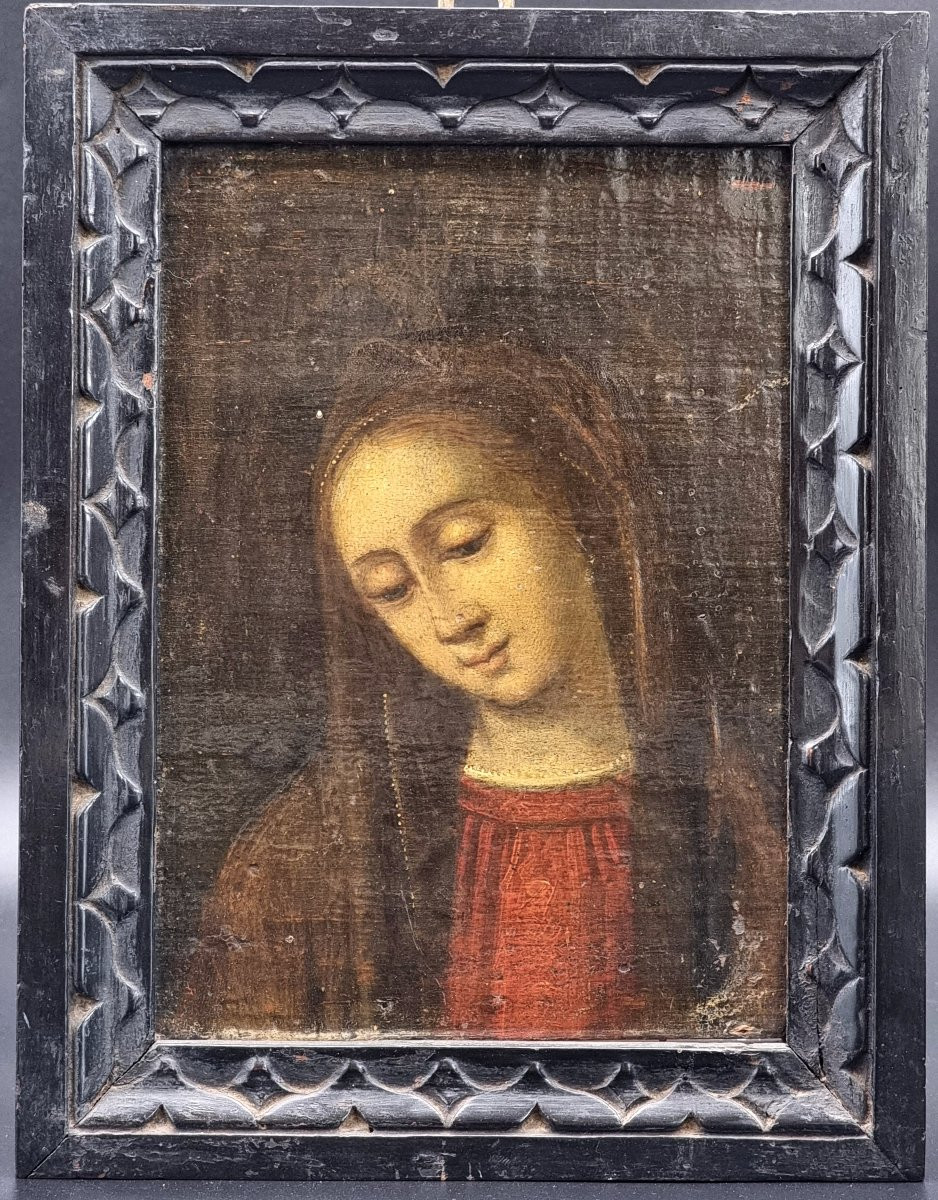 Madonna in preghiera, scuola fiamminga, metà XVII secolo-photo-2