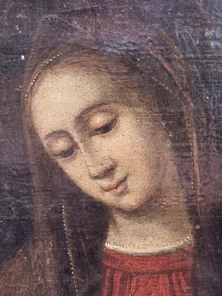 Madonna in preghiera, scuola fiamminga, metà XVII secolo-photo-3