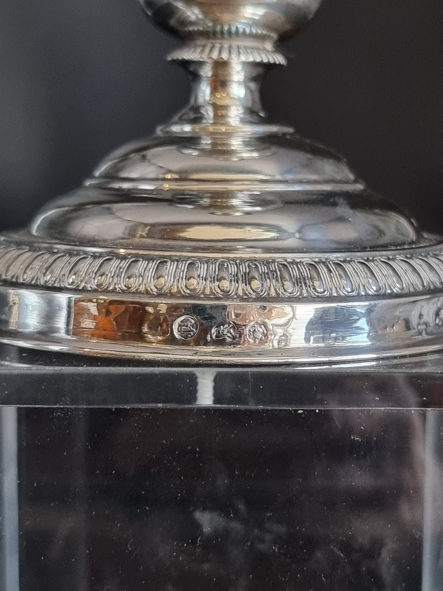 Coppia di candelieri in argento, stile neoclassico – inizi XX secolo-photo-4