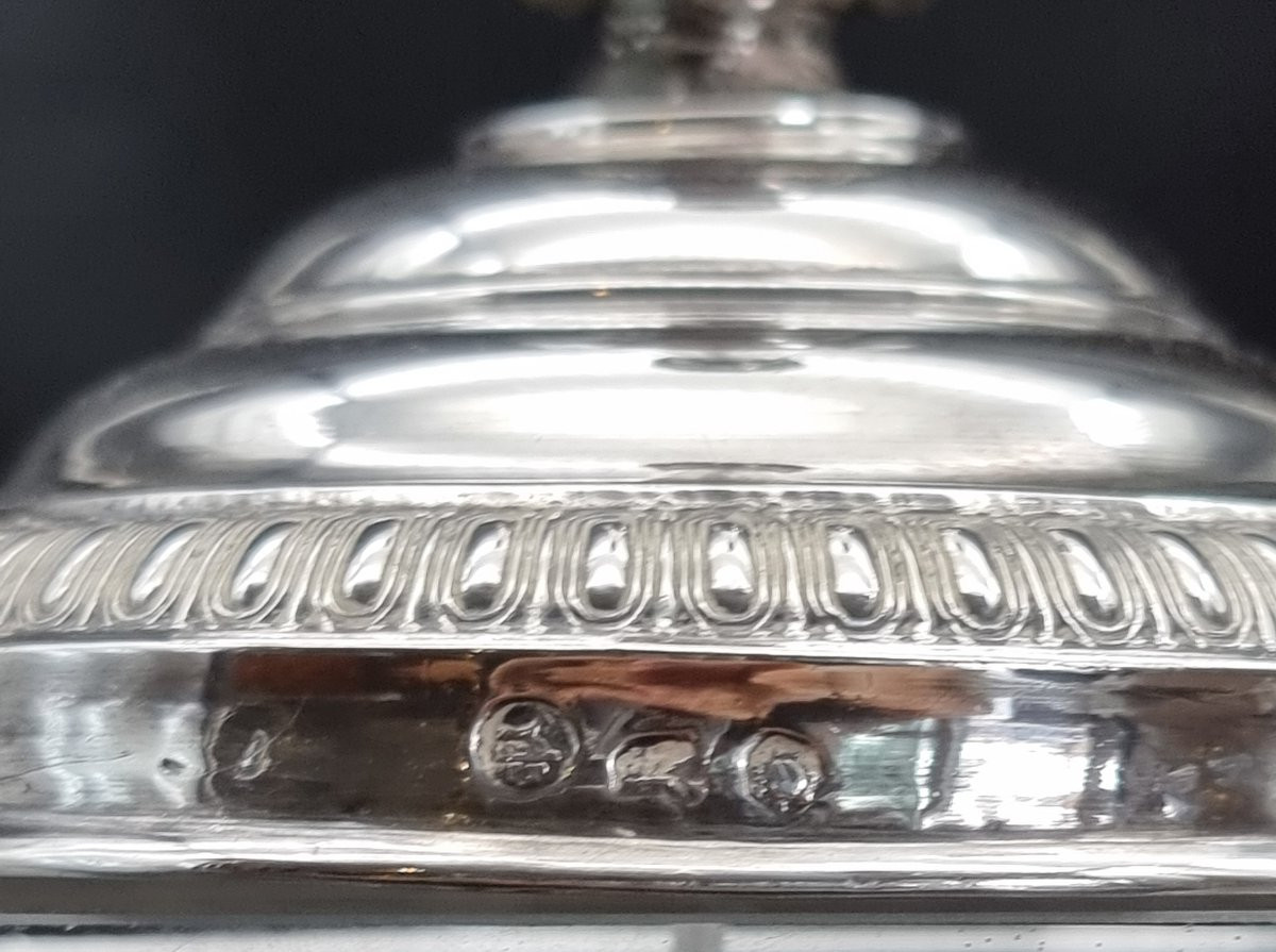 Coppia di candelieri in argento, stile neoclassico – inizi XX secolo-photo-3