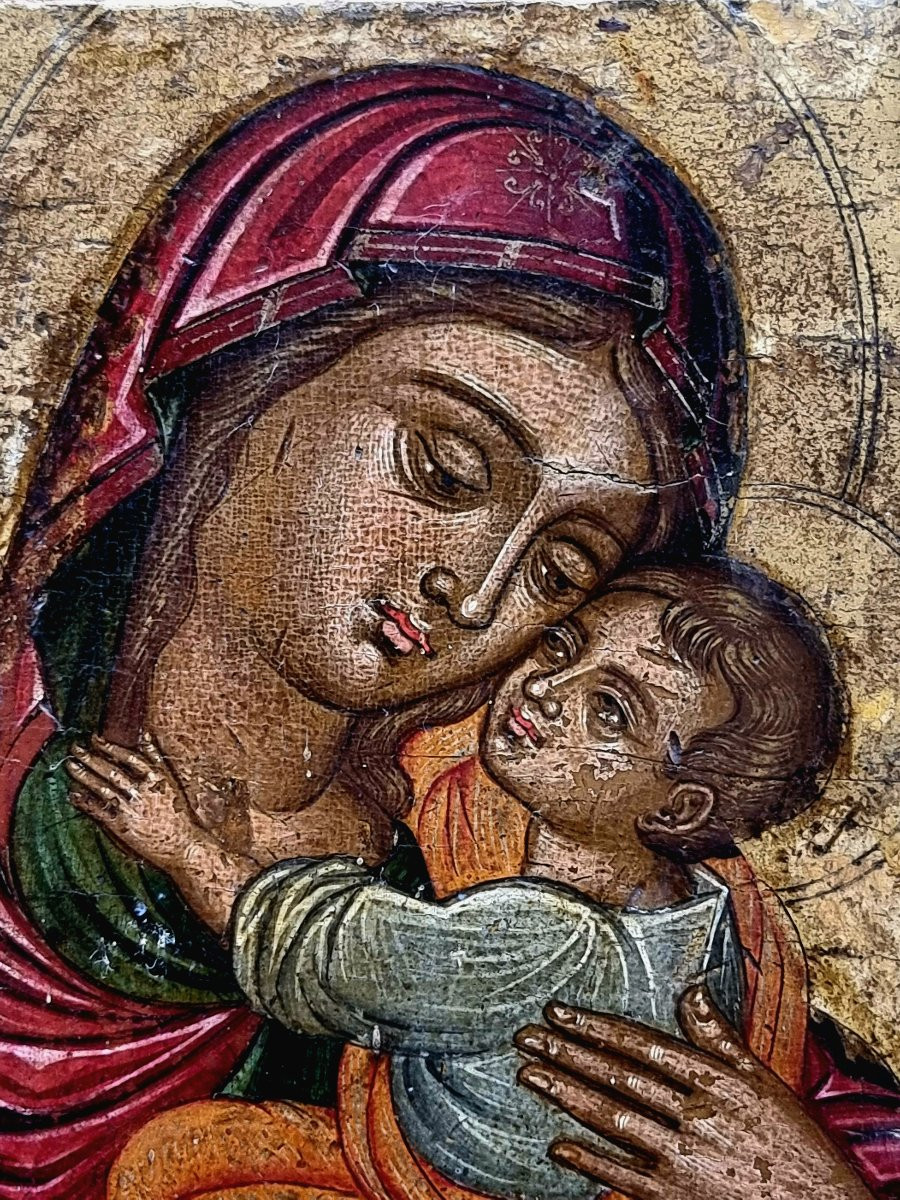 Madonna con Bambino – Scuola veneto-cretese, tardo XVI secolo-photo-2