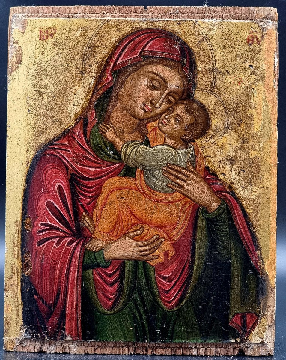 Madonna con Bambino – Scuola veneto-cretese, tardo XVI secolo-photo-4