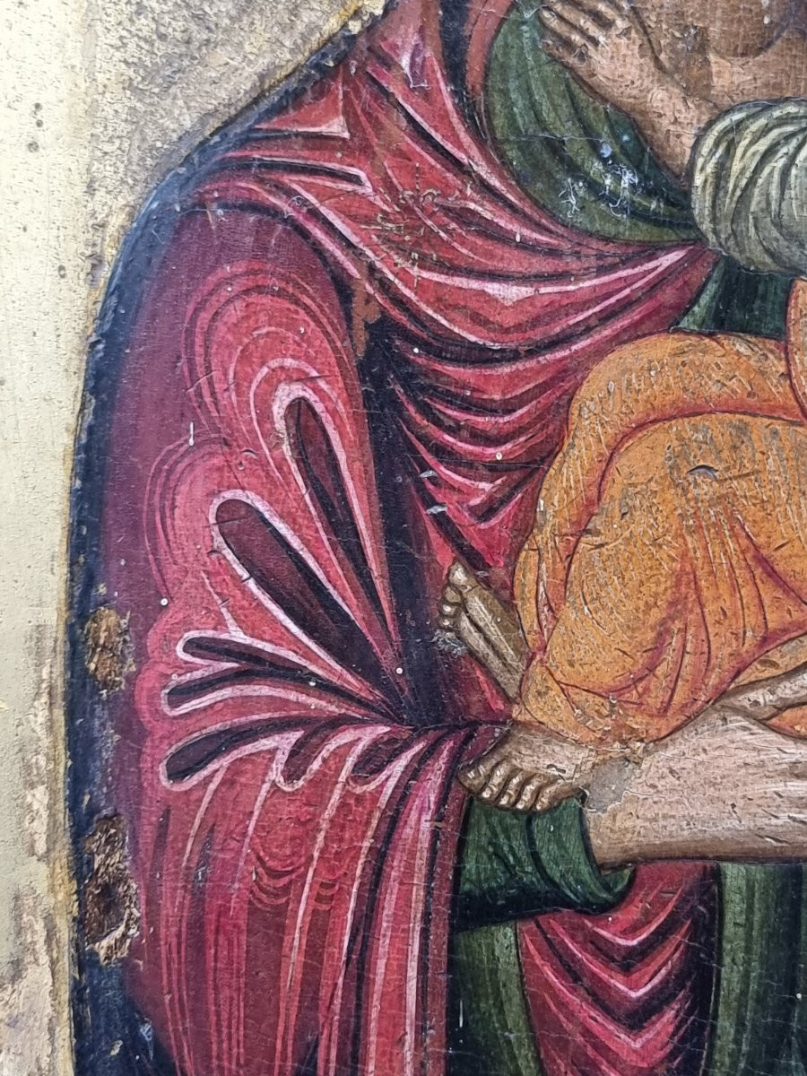Madonna con Bambino – Scuola veneto-cretese, tardo XVI secolo-photo-1