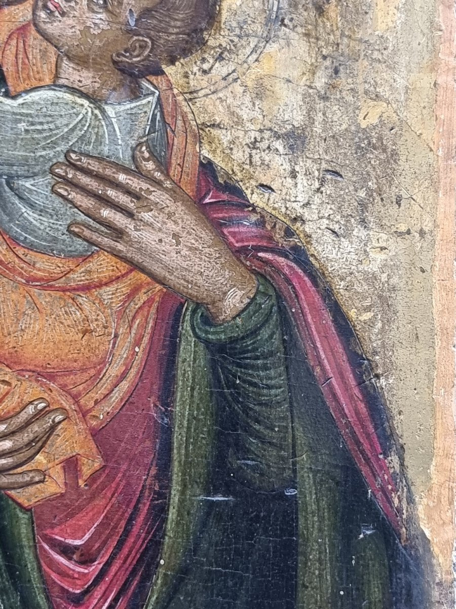 Madonna con Bambino – Scuola veneto-cretese, tardo XVI secolo-photo-2