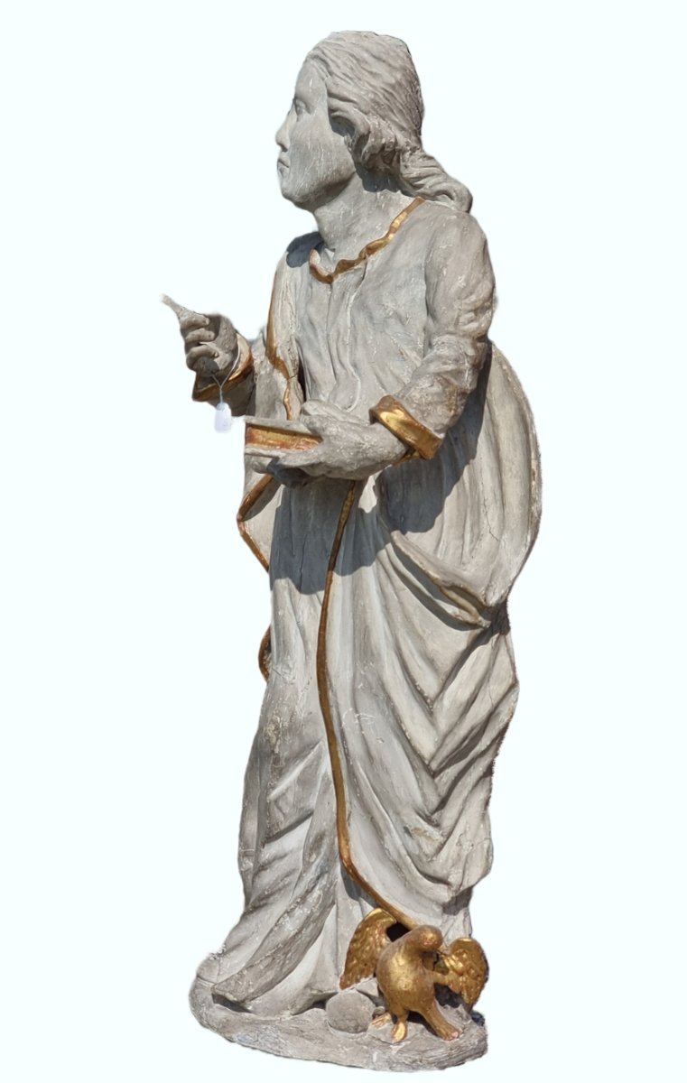 Scultura lignea raffigurante San Giovanni Evangelista  Alto Veneto, seconda metà del XVIII seco-photo-3