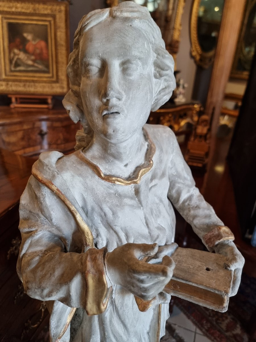 Scultura lignea raffigurante San Giovanni Evangelista  Alto Veneto, seconda metà del XVIII seco-photo-6