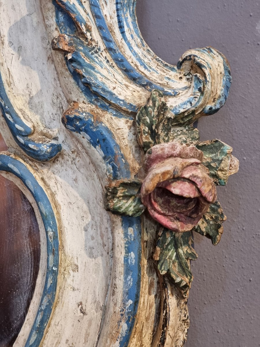 Grande specchiera genovese laccata  Genova, metà XVIII secolo-photo-7