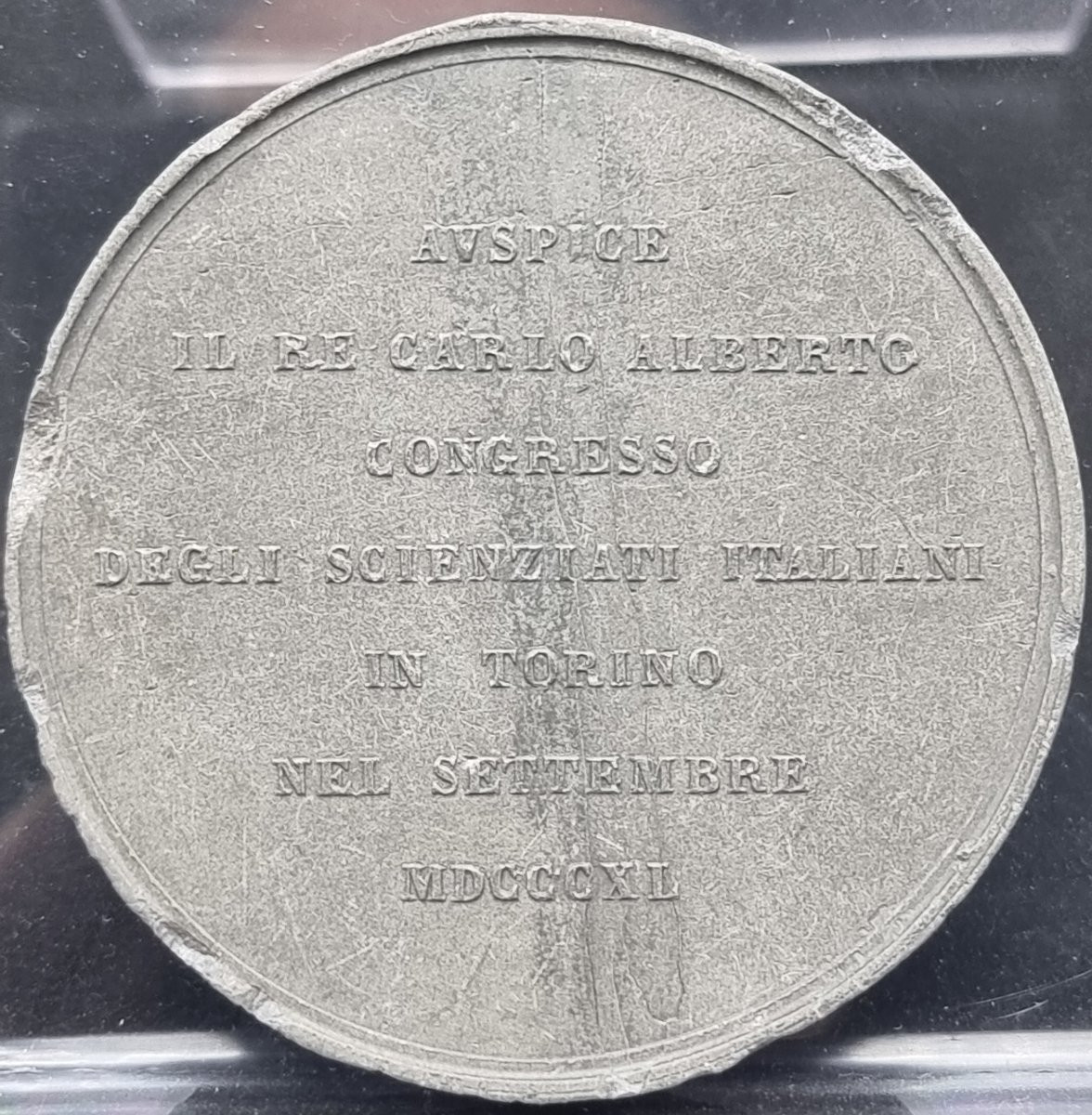 Nucleo di sei medaglie commemorative in pasta vulcanica o materiale simile, XIX secolo-photo-4