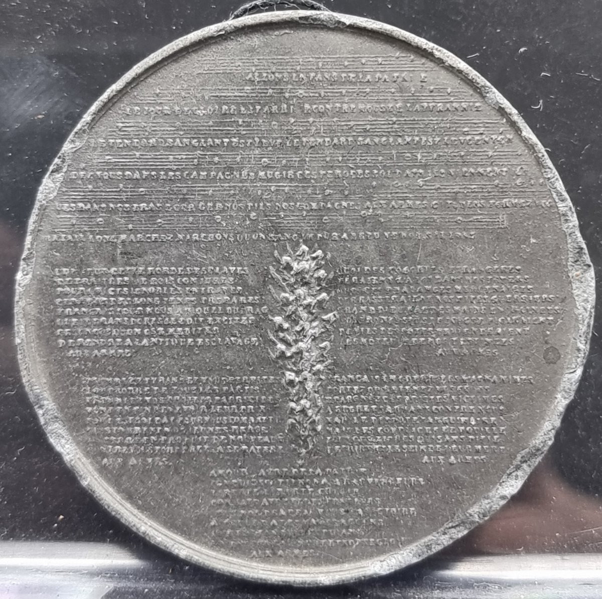 Nucleo di sei medaglie commemorative in pasta vulcanica o materiale simile, XIX secolo-photo-7