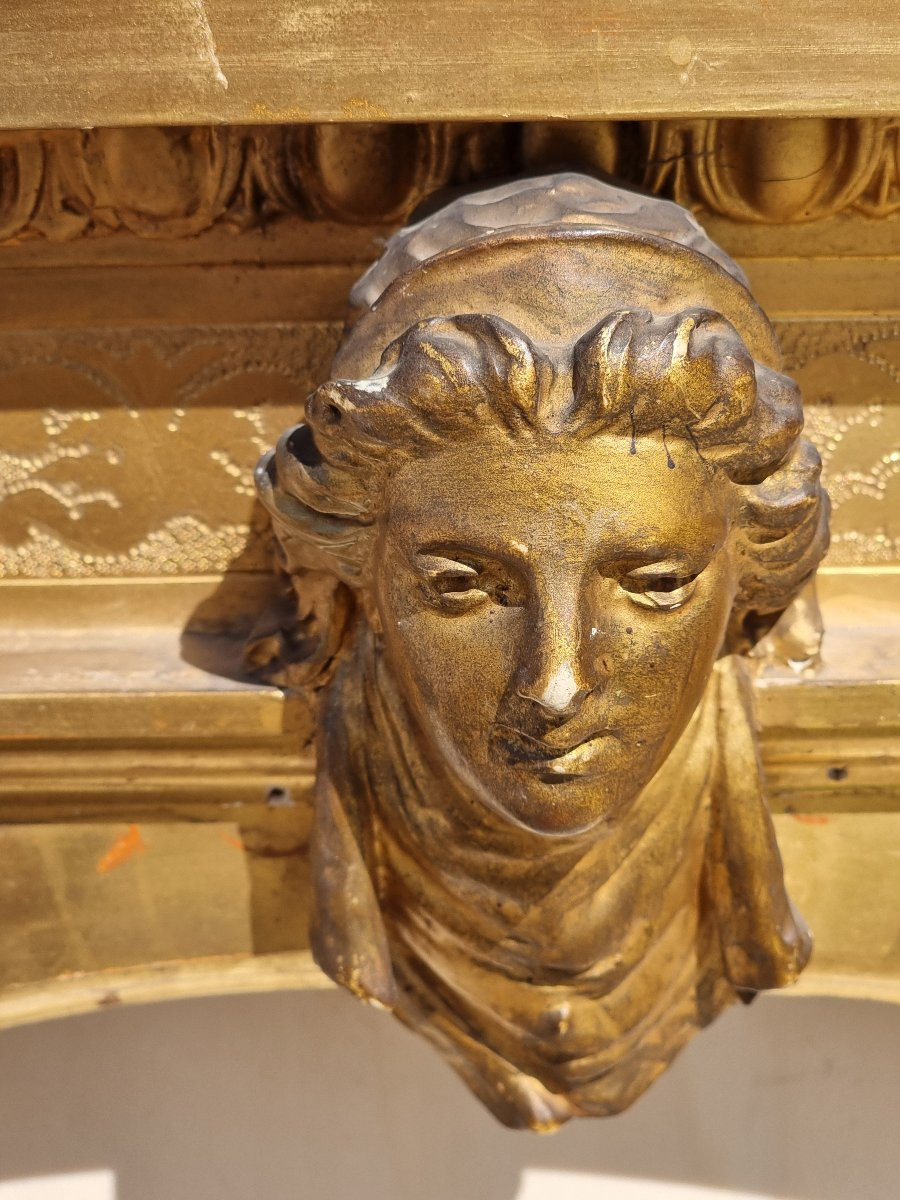 Grande fregio decorativo dorato in pastiglia, ambito nord-italiano, periodo Impero (primo quart-photo-3