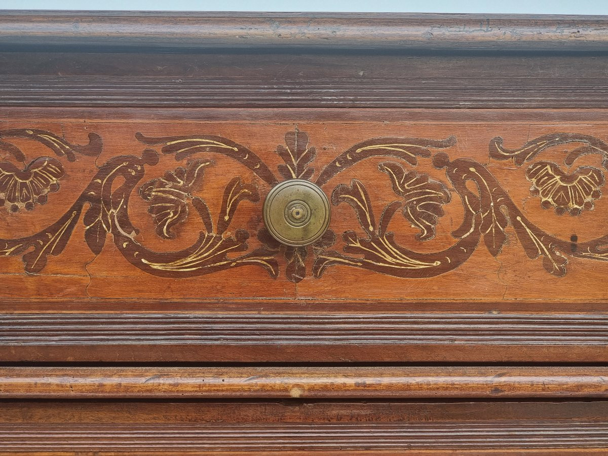 Cassettone a ribalta in noce, Veneto, seconda metà del Seicento-photo-4