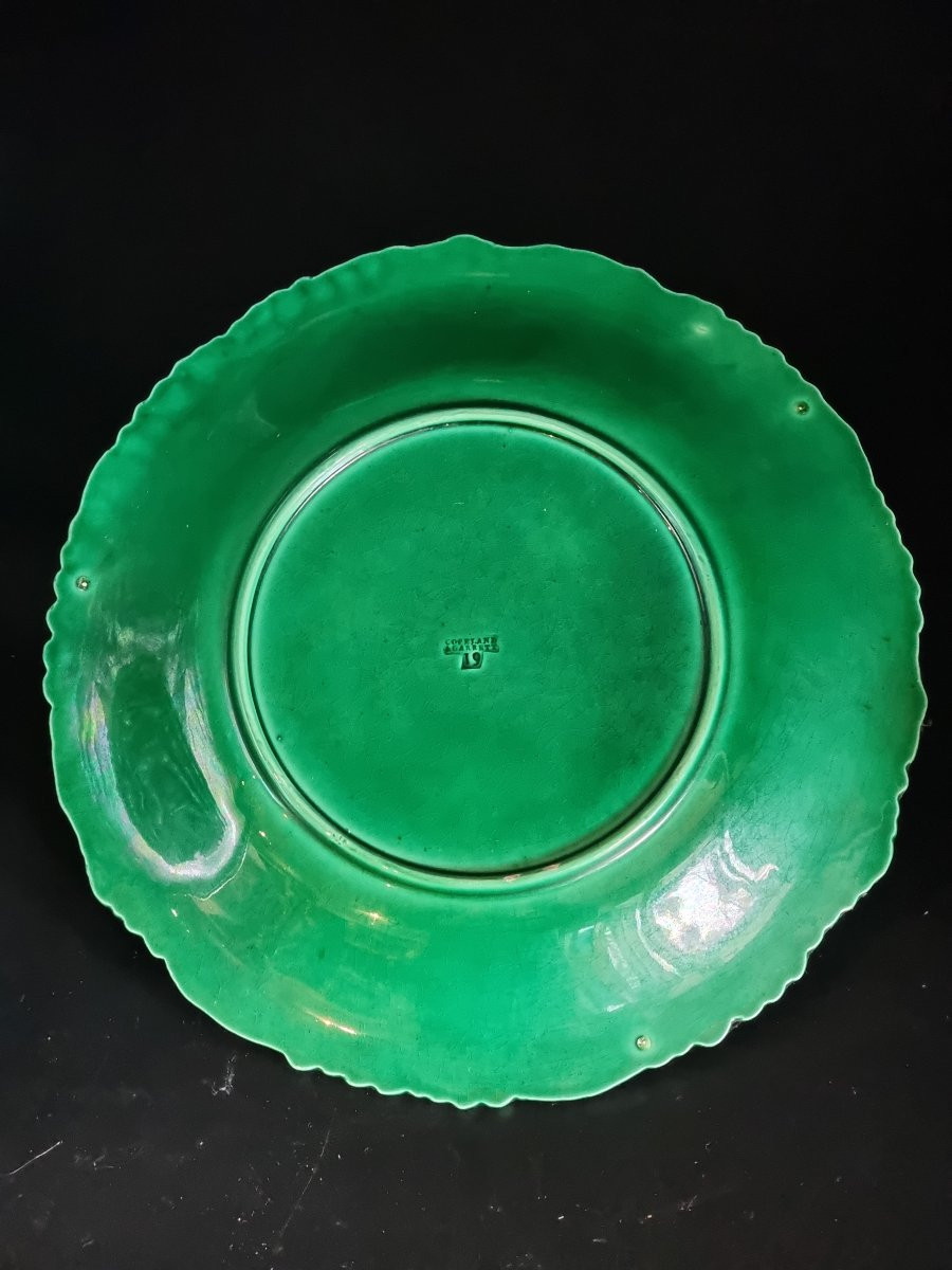 Servizio di piatti in maiolica verde Copeland & Garrett, Inghilterra, XIX secolo-photo-3