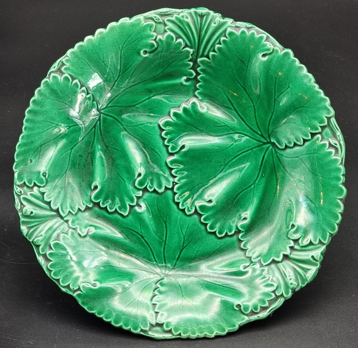 Servizio di piatti in maiolica verde Copeland & Garrett, Inghilterra, XIX secolo-photo-8