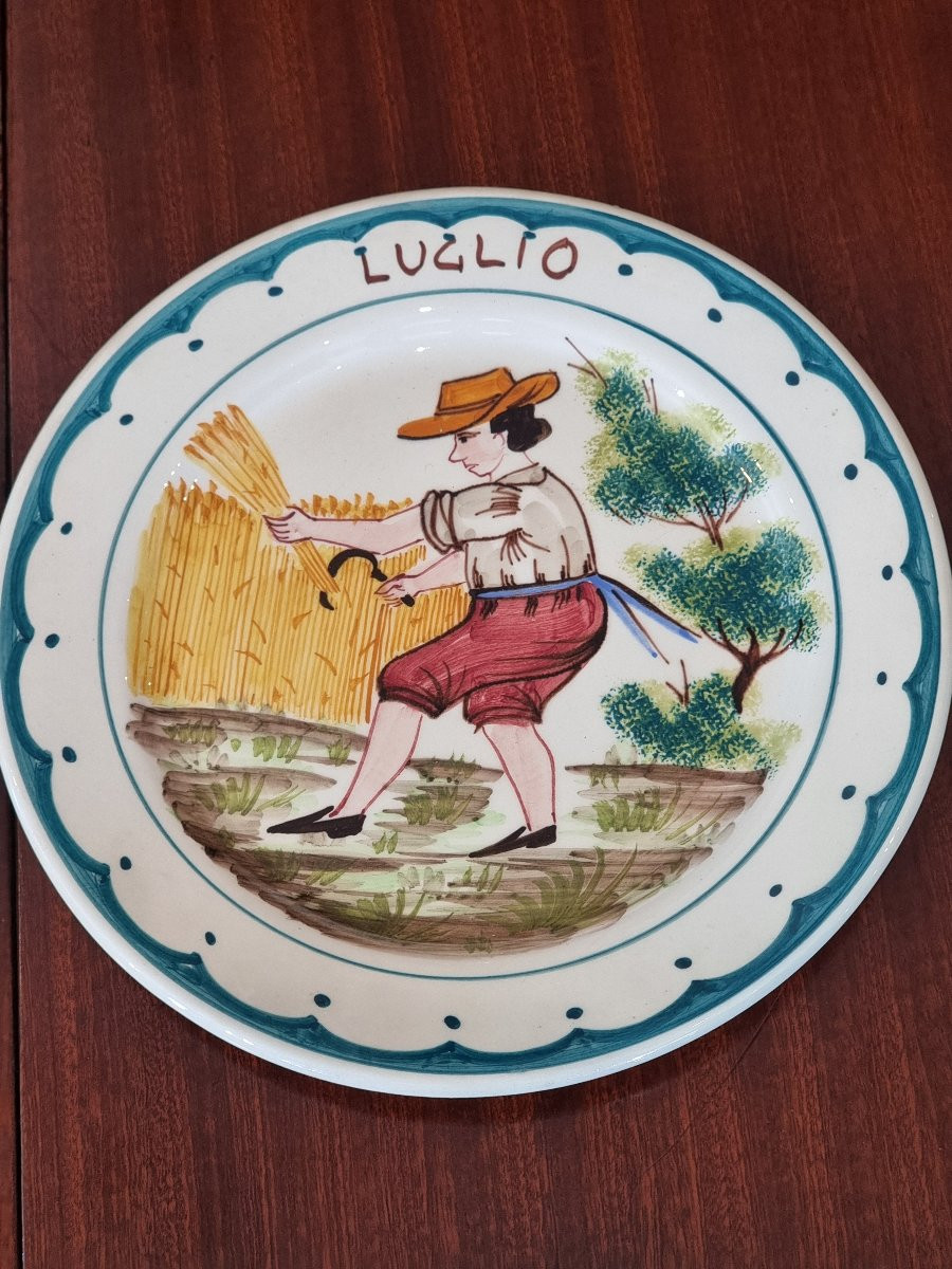 Serie “I 12 mesi”, piatti popolari veneti – Nove (Tasca), ca. 1945–1965, diametro 22 cm-photo-5