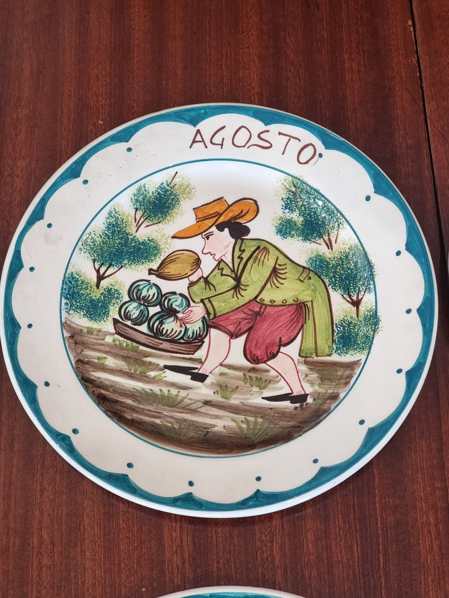 Serie “I 12 mesi”, piatti popolari veneti – Nove (Tasca), ca. 1945–1965, diametro 22 cm-photo-6