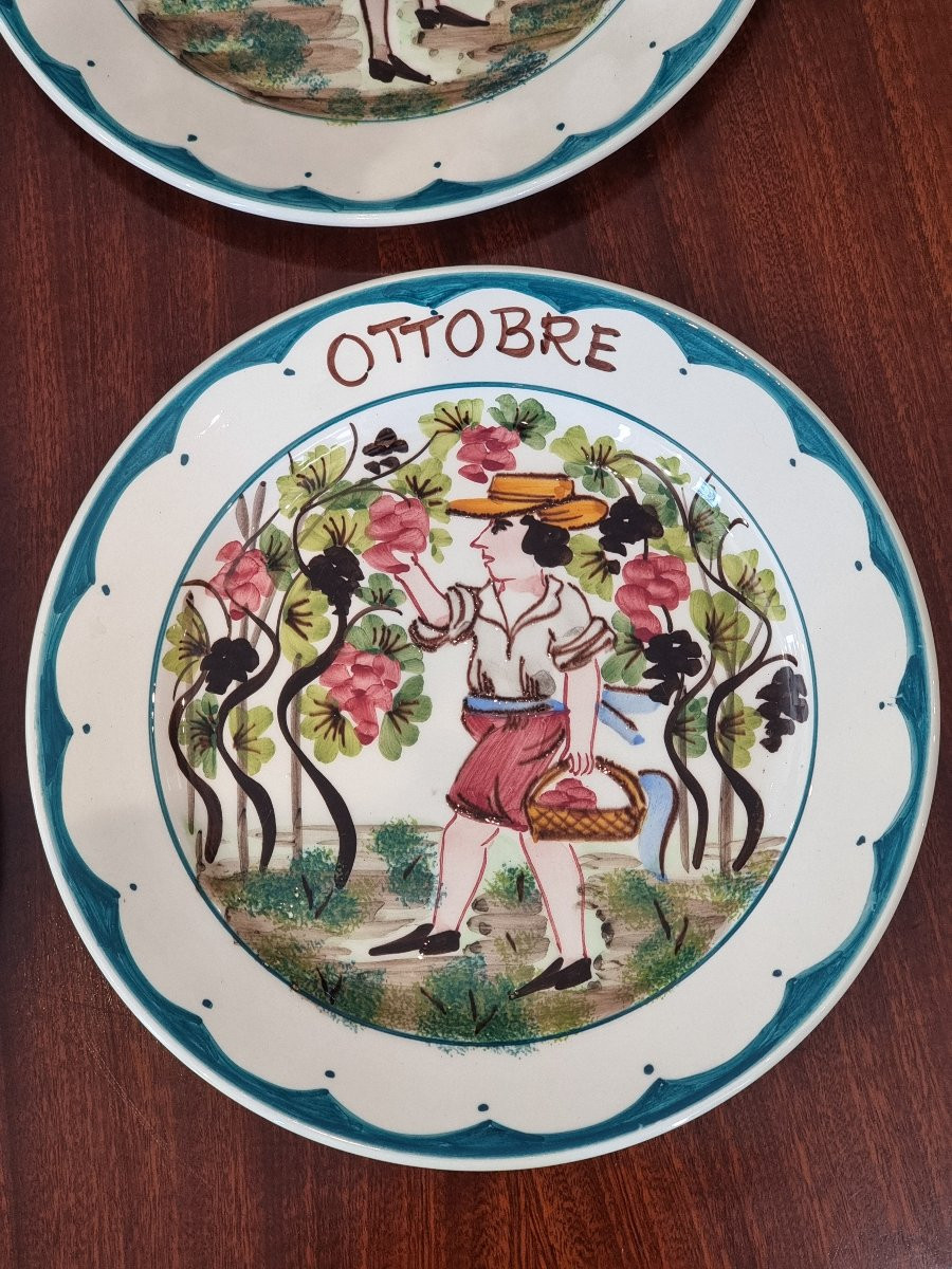 Serie “I 12 mesi”, piatti popolari veneti – Nove (Tasca), ca. 1945–1965, diametro 22 cm-photo-7