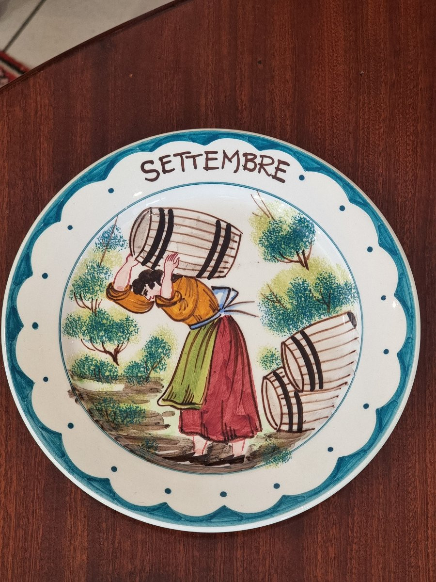 Serie “I 12 mesi”, piatti popolari veneti – Nove (Tasca), ca. 1945–1965, diametro 22 cm-photo-8