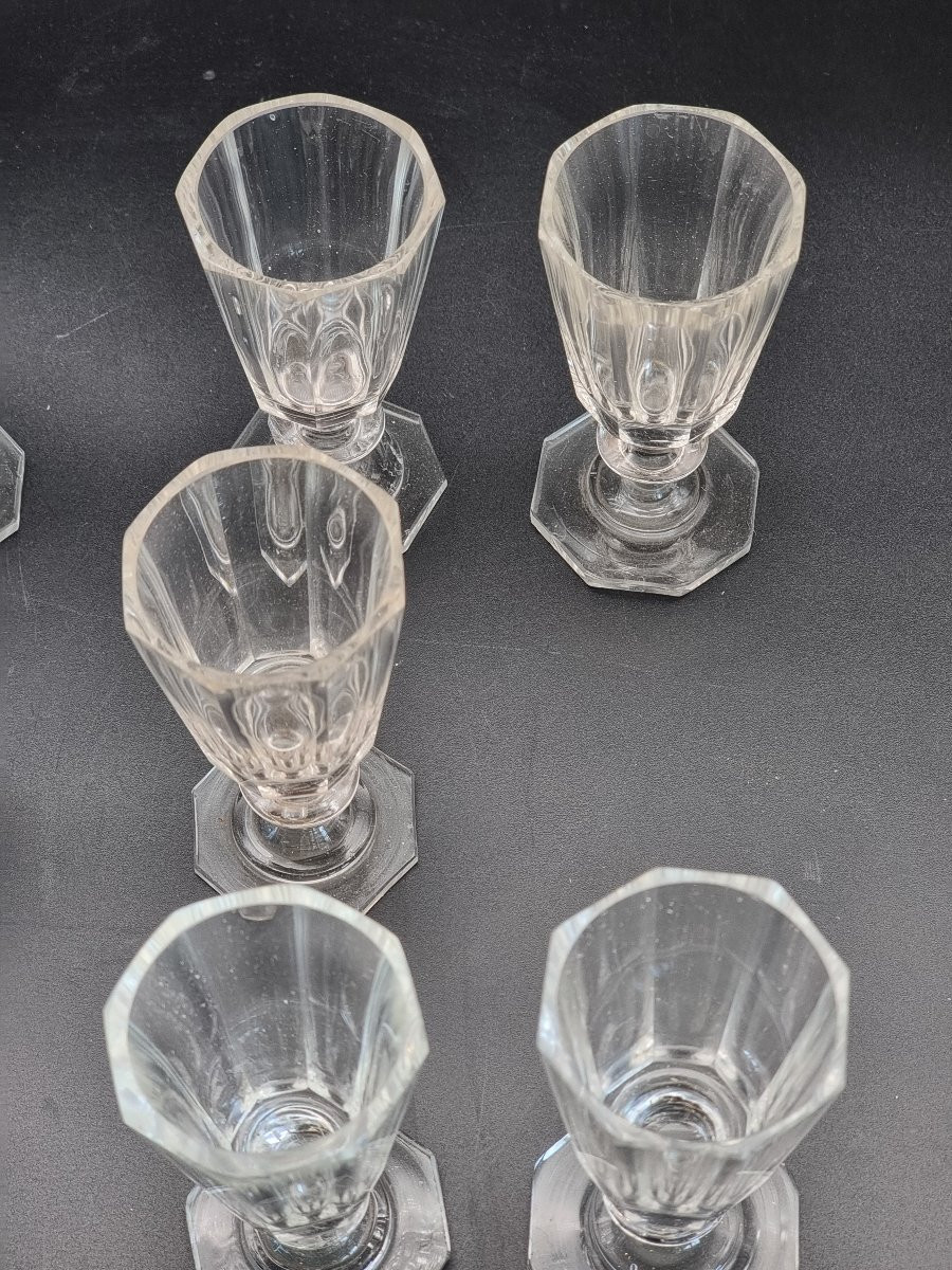 Servizio da liquore in cristallo molato, Boemia o area russo-boema, XIX secolo-photo-2