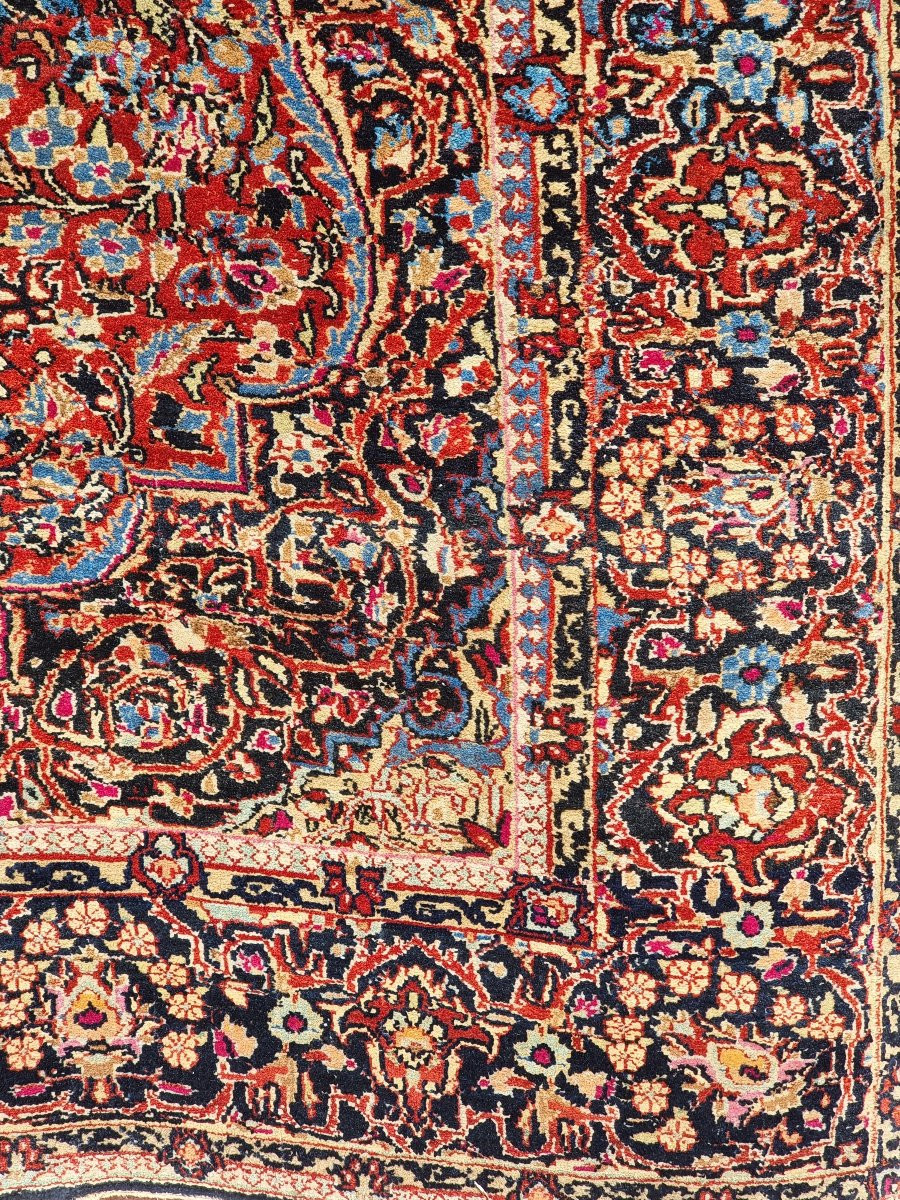 Tappeto persiano Kashan annodato a mano – fine XIX / inizi XX secolo – 208 × 140 cm-photo-2