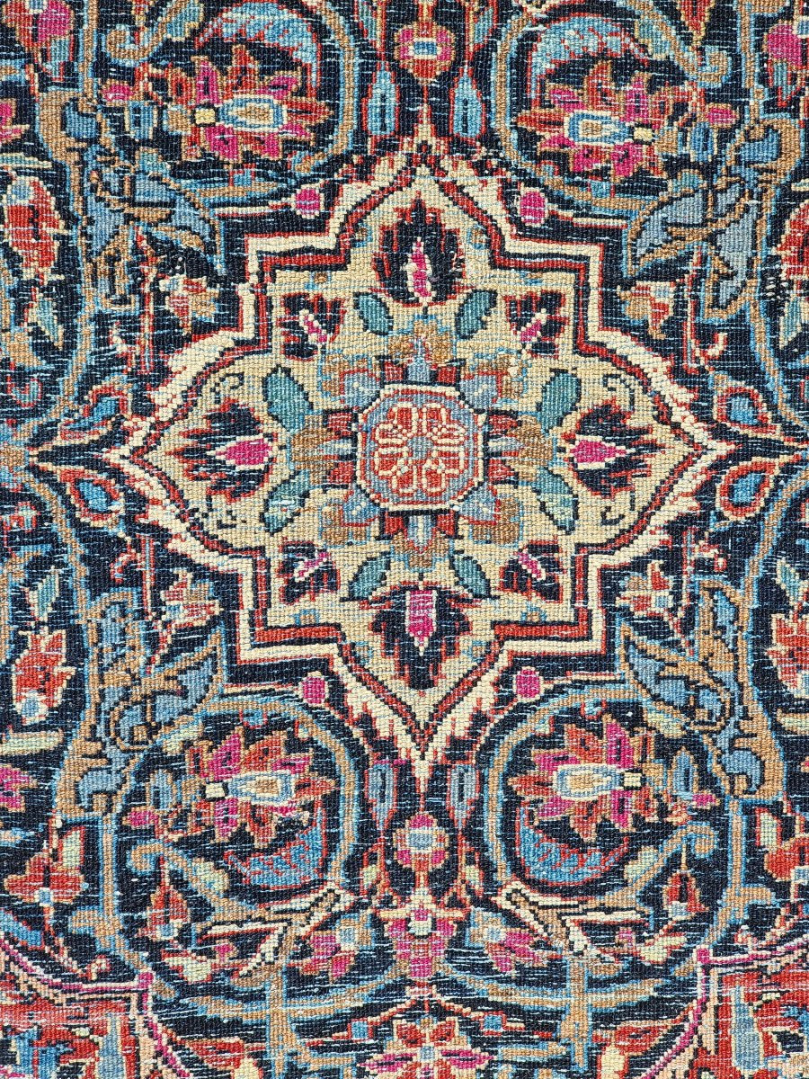 Tappeto persiano Kashan annodato a mano – fine XIX / inizi XX secolo – 208 × 140 cm-photo-5