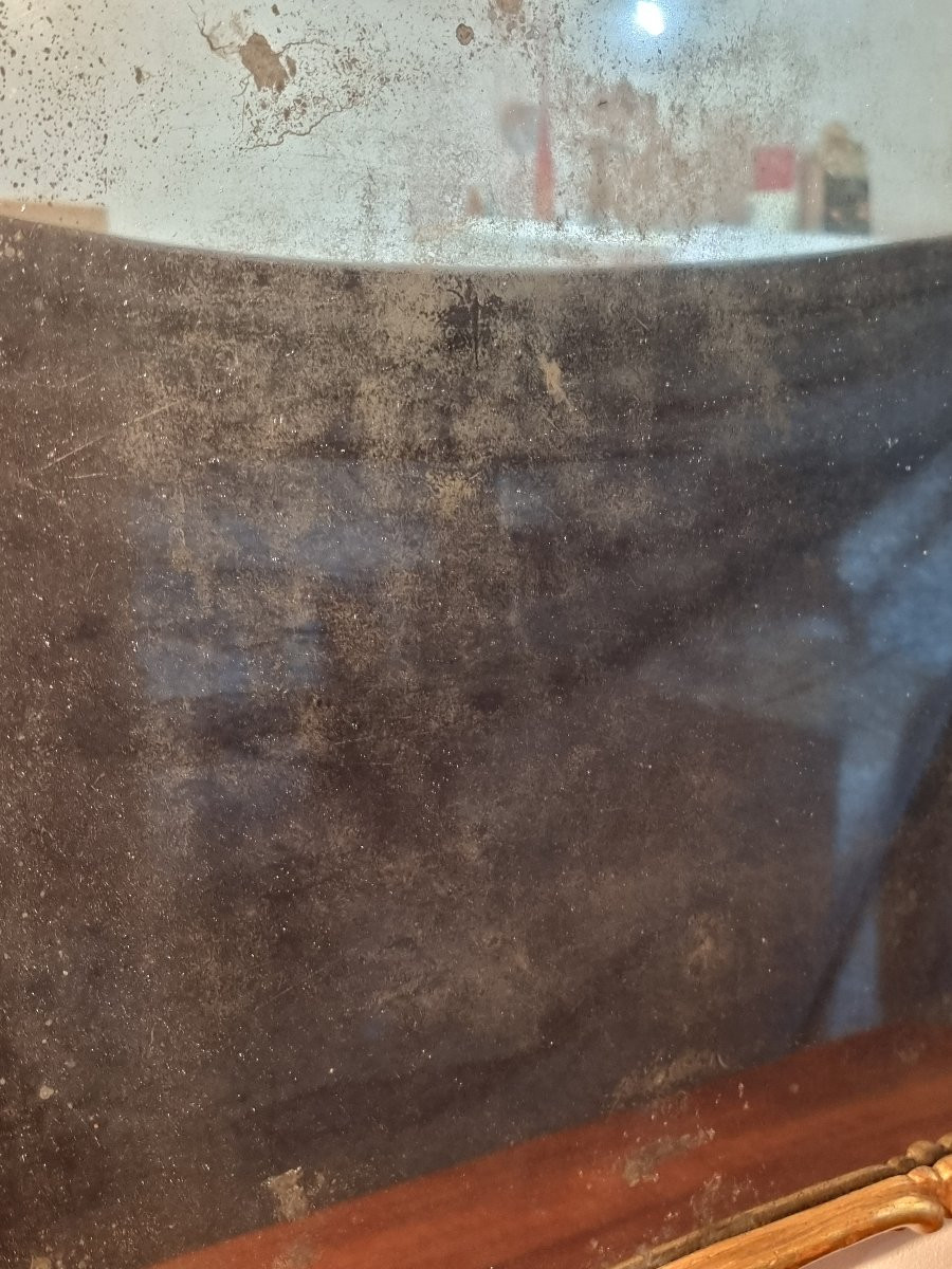 Specchiera veneziana da caminiera, XVIII secolo, intagliata e dorata a foglia d’oro-photo-3