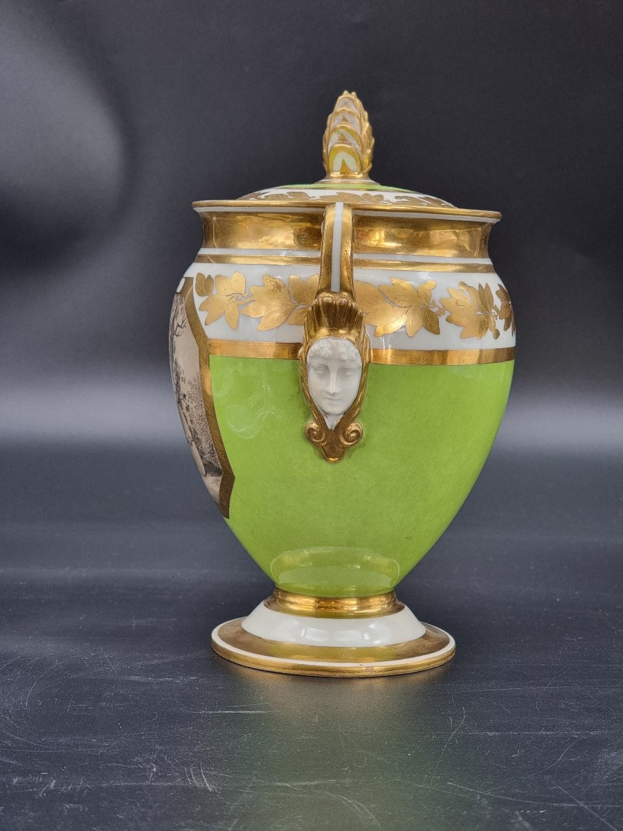 Coppa in porcellana con coperchio,  prima metà XIX secolo-photo-3