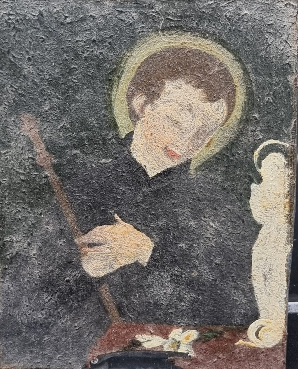 Piccolo dipinto su vetro con San Luigi Gonzaga – ambito veneto, inizi XIX secolo-photo-4