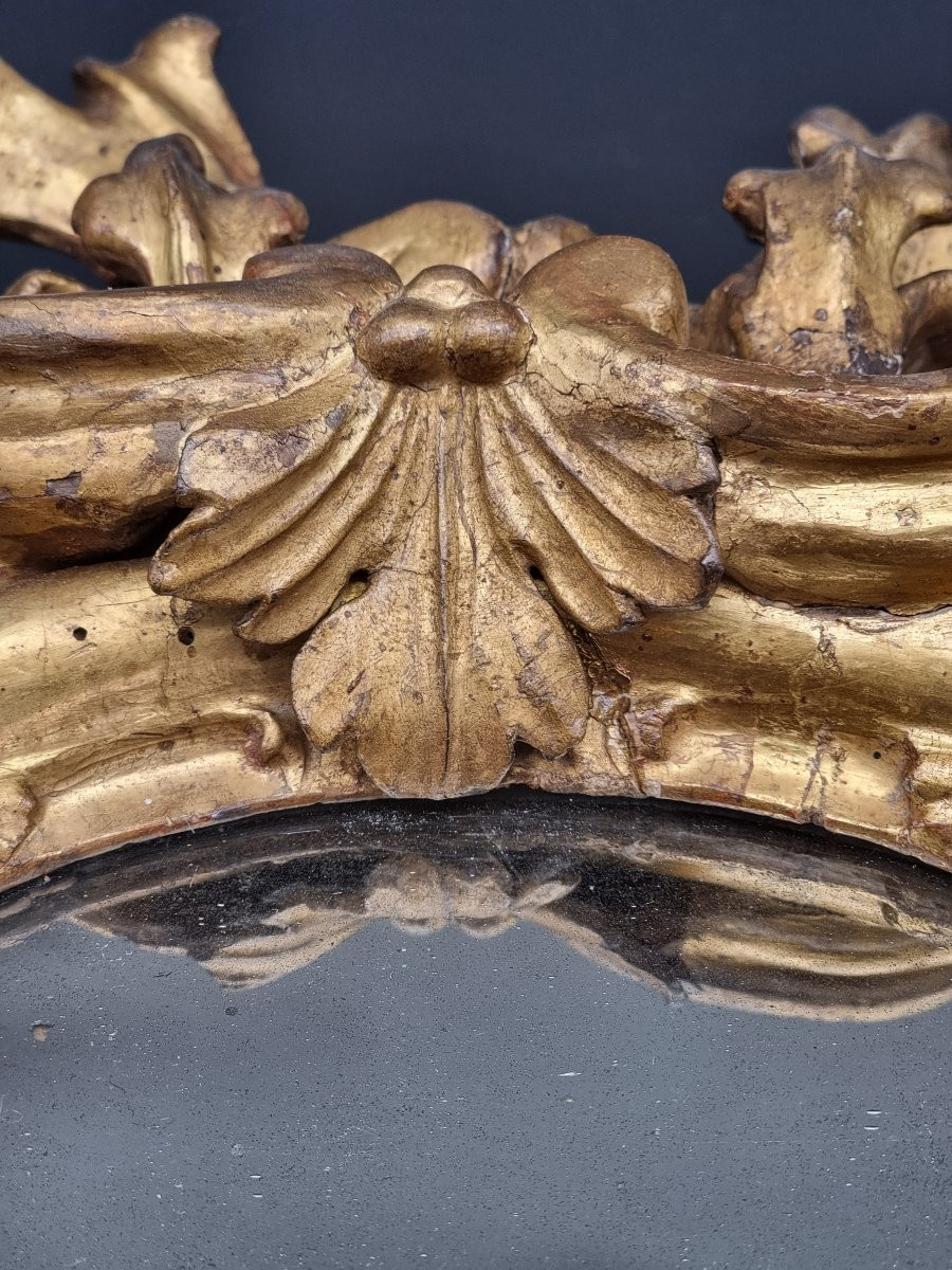 Cornice ovale intagliata e dorata – Bologna, inizi XVIII secolo-photo-3