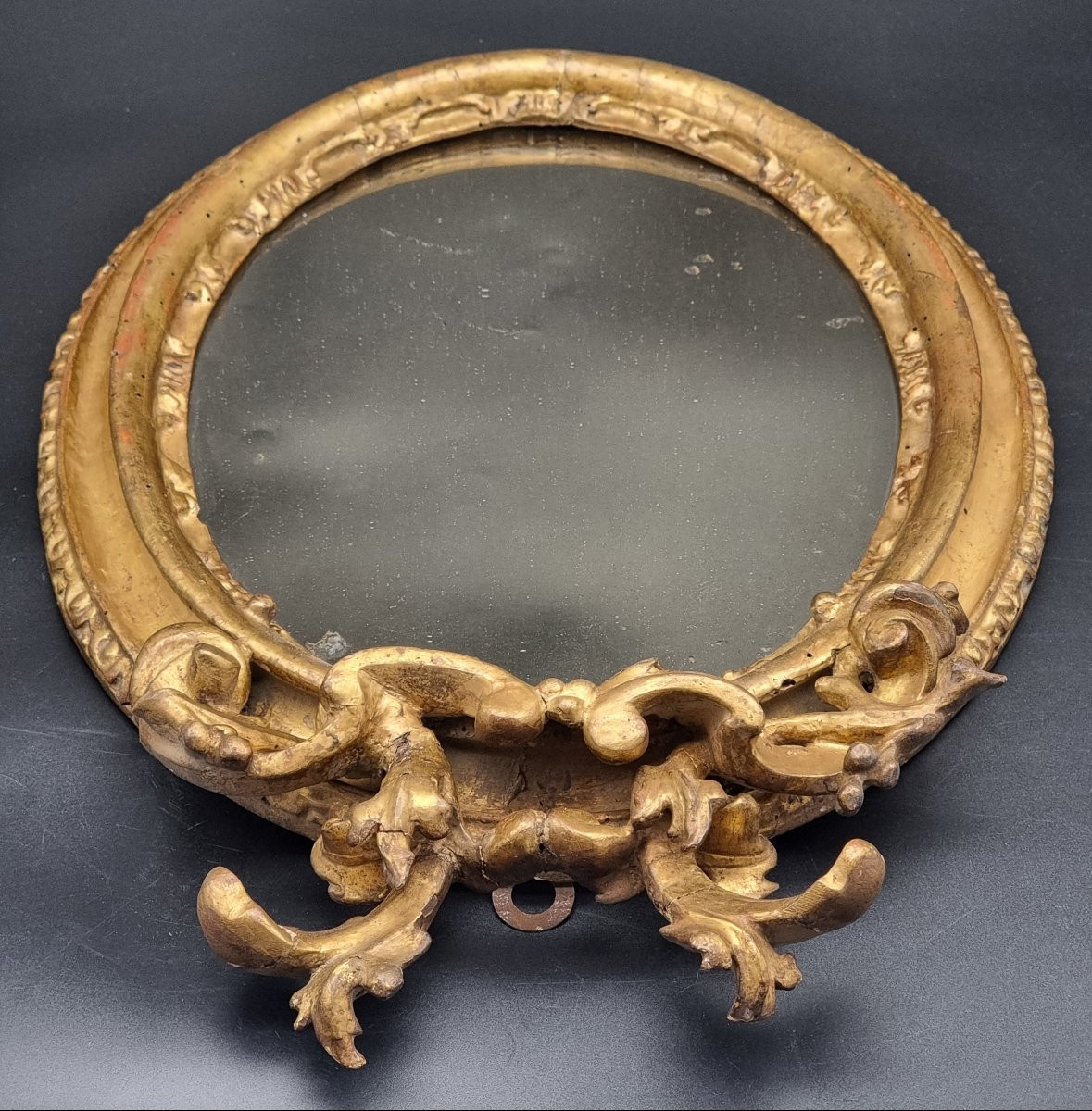 Cornice ovale intagliata e dorata – Bologna, inizi XVIII secolo-photo-2
