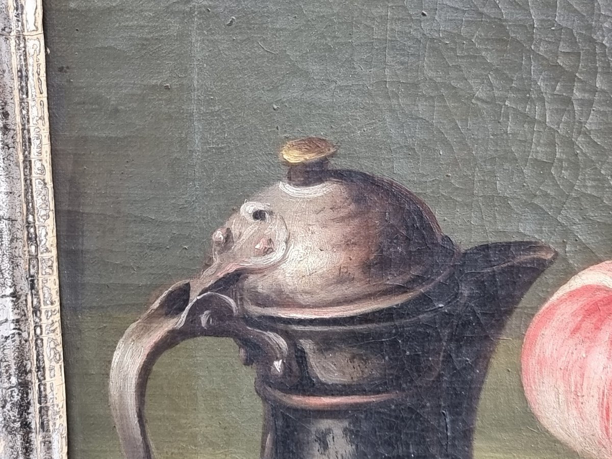 Coppia di nature morte con frutta, caffettiera e cioccolatiera – Nord Italia, fine XVIII - iniz-photo-1