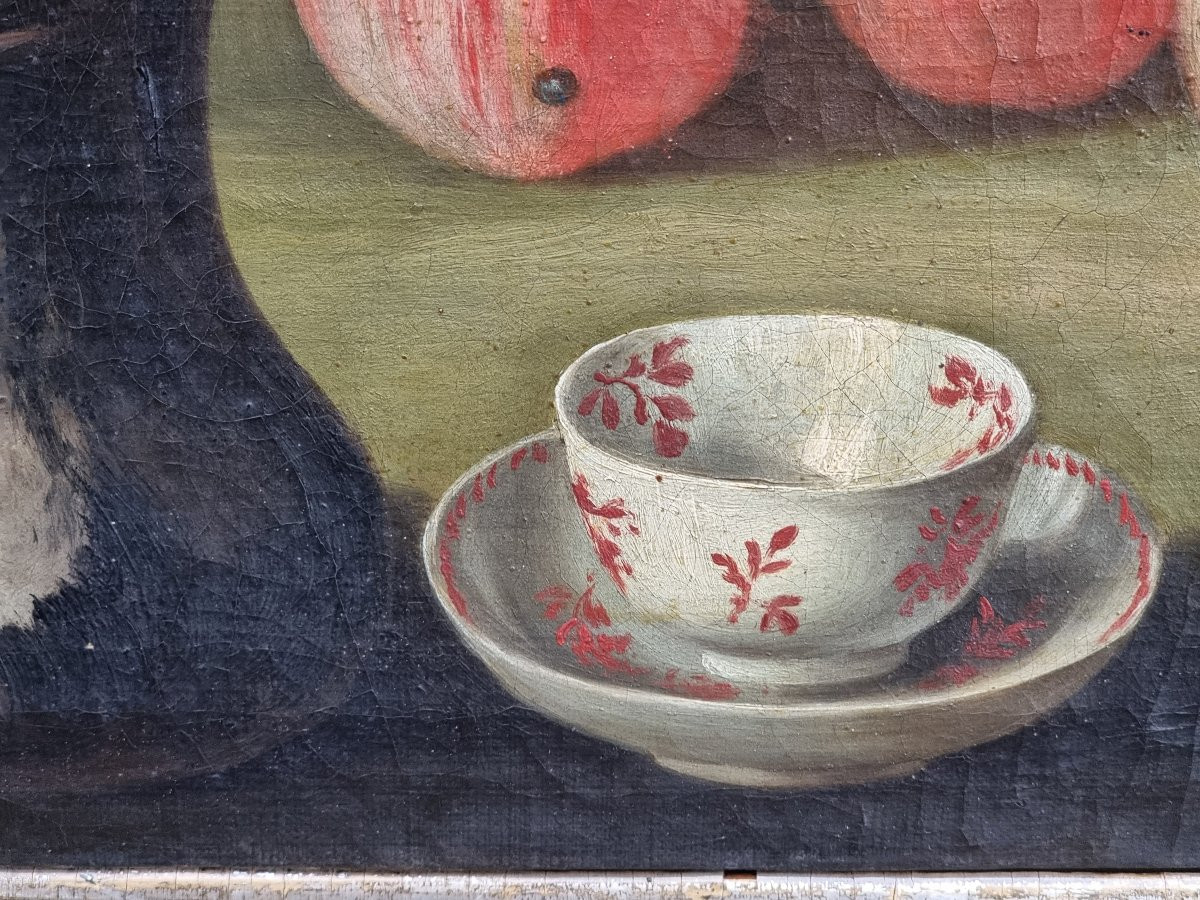 Coppia di nature morte con frutta, caffettiera e cioccolatiera – Nord Italia, fine XVIII - iniz-photo-2