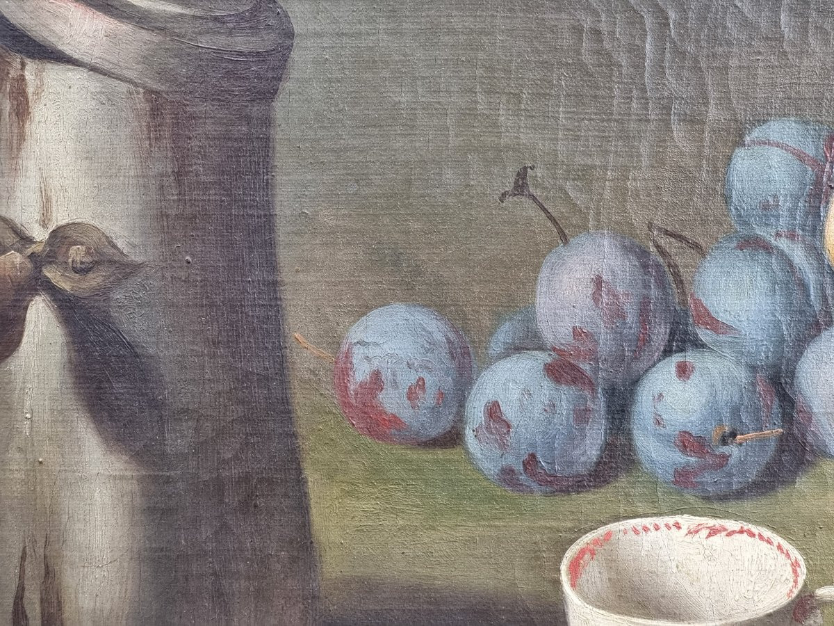 Coppia di nature morte con frutta, caffettiera e cioccolatiera – Nord Italia, fine XVIII - iniz-photo-4